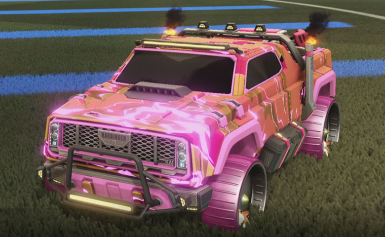 Rocket league Harbinger GXT Pink design with Hamster,Liquid Camo