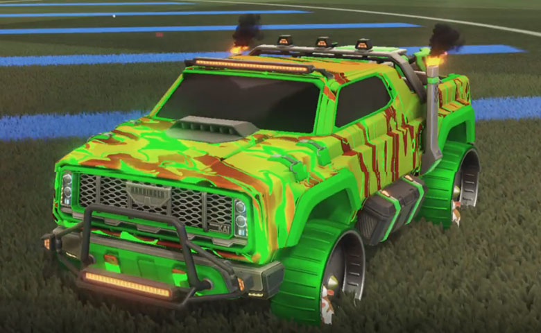 Rocket league Harbinger GXT Forest Green design with Hamster,Liquid Camo