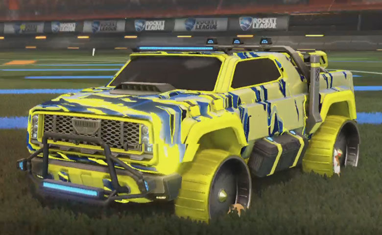 Rocket league Harbinger GXT Saffron design with Hamster,Liquid Camo