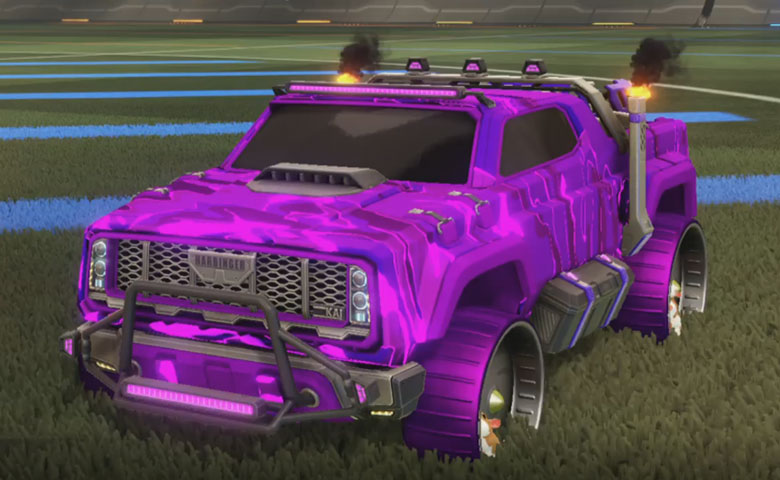 Rocket league Harbinger GXT Purple design with Hamster,Liquid Camo