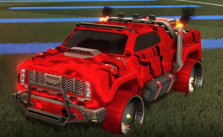 Rocket league Harbinger GXT Crimson design with Hamster,Liquid Camo