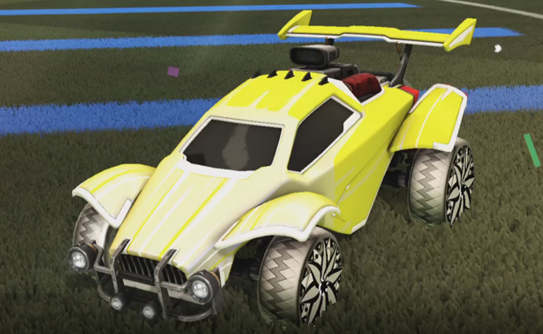 Rocket league Octane Titanium White design with Mandala,Wet Paint