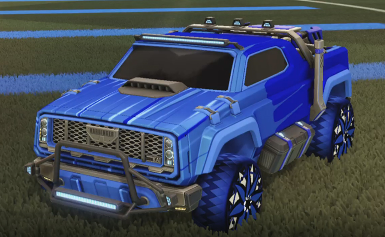 Rocket league Harbinger GXT Cobalt design with Mandala,Wet Paint