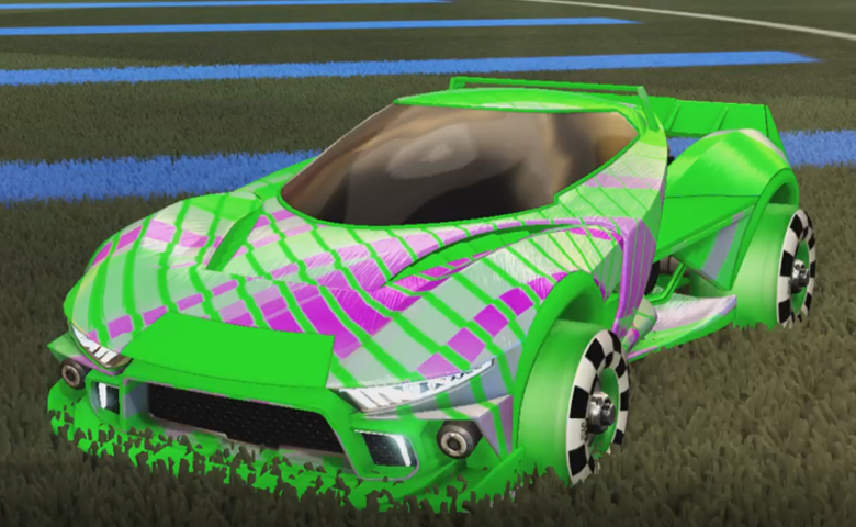 Rocket league Insidio Forest Green design with Sk8ter,20XX