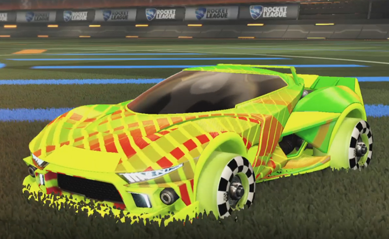 Rocket league Insidio Lime design with Sk8ter,20XX