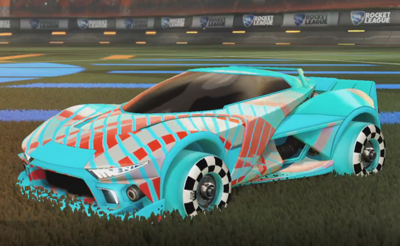 Rocket league Insidio Sky Blue design with Sk8ter,20XX