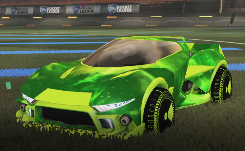 Rocket league Insidio Lime design with Shortquarter:Inverted,Interstellar