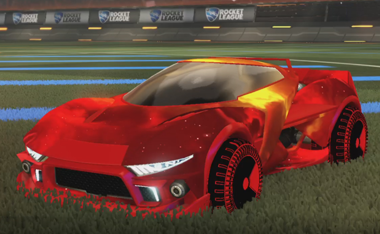 Rocket league Insidio Crimson design with Shortquarter:Inverted,Interstellar