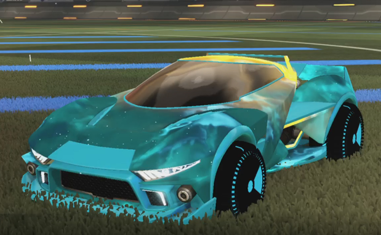 Rocket league Insidio Sky Blue design with Shortquarter:Inverted,Interstellar