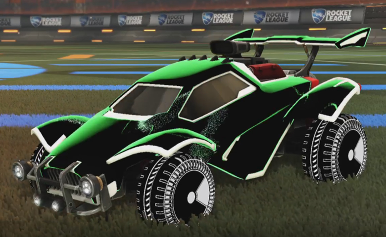 Rocket league Octane Titanium White design with Shortquarter:Inverted,Stipple Gait