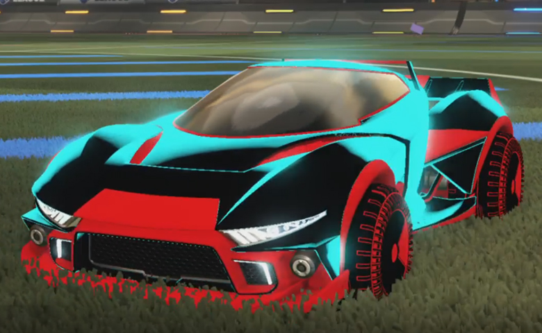 Rocket league Insidio Crimson design with Shortquarter:Inverted,Stipple Gait