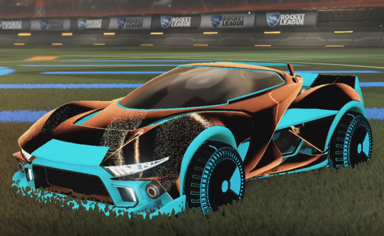 Rocket league Insidio Sky Blue design with Shortquarter:Inverted,Stipple Gait