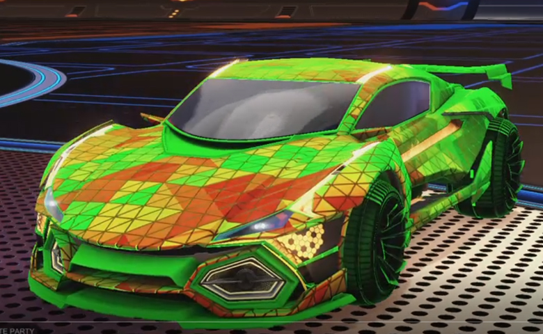 Rocket league R3MX GXT Forest Green design with Polyergic: Inverted,Trigon