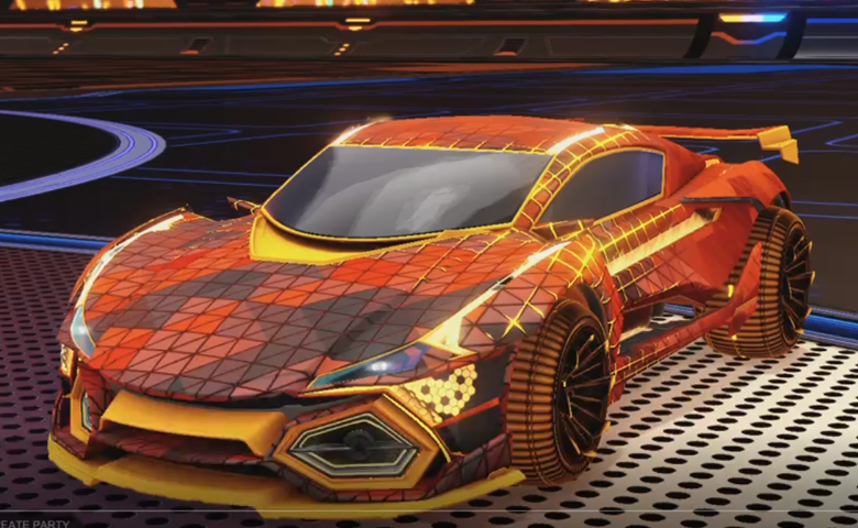 Rocket league R3MX GXT Orange design with Polyergic: Inverted,Trigon