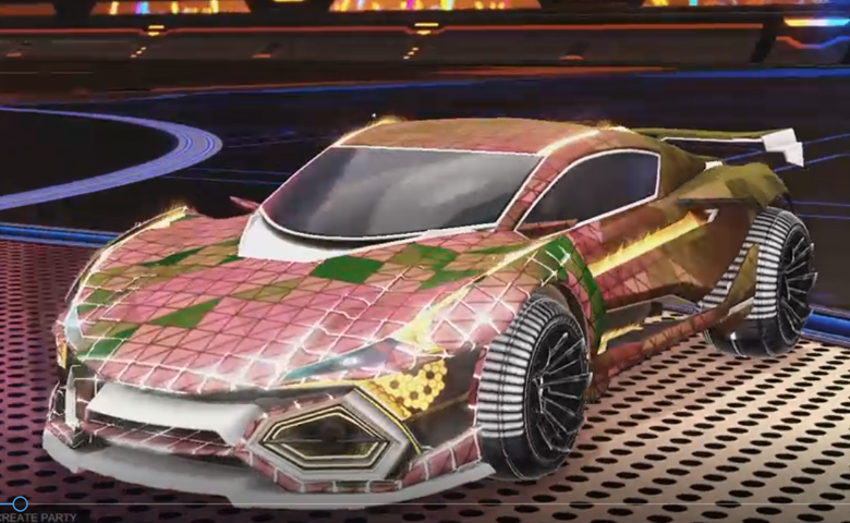 Rocket league R3MX GXT Titanium White design with Polyergic: Inverted,Trigon