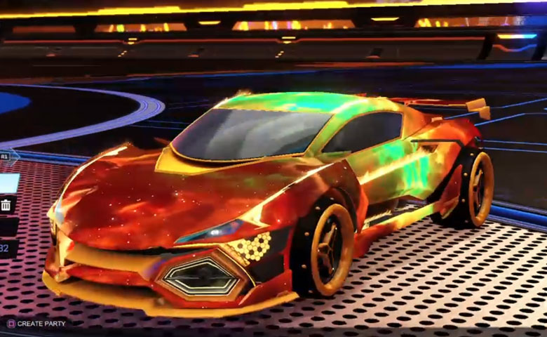 Rocket league R3MX GXT Orange design with SPN,Interstellar