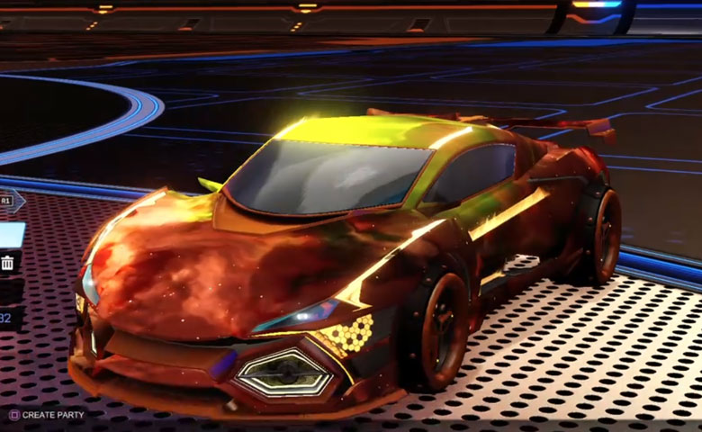 Rocket league R3MX GXT Burnt Sienna design with SPN,Interstellar