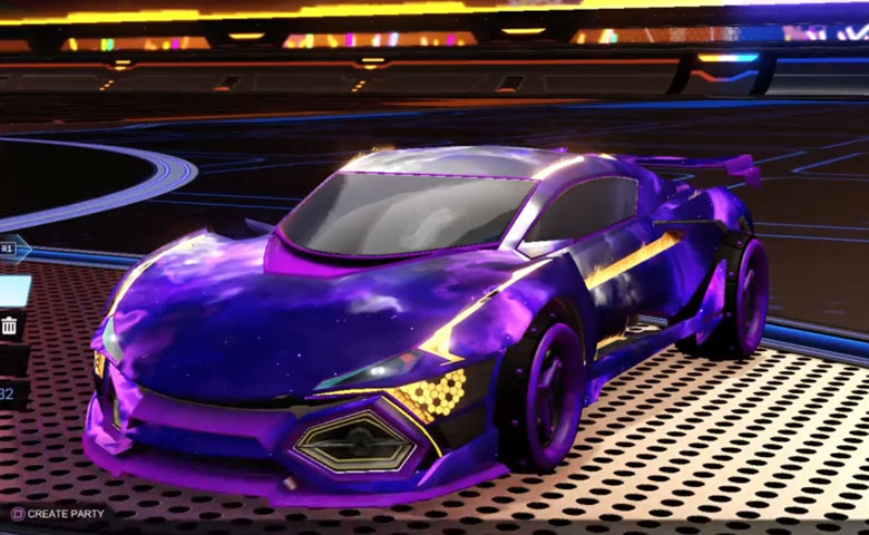 Rocket league R3MX GXT Purple design with SPN,Interstellar