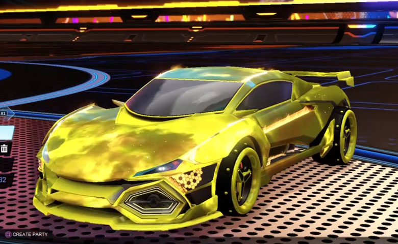 Rocket league R3MX GXT Saffron design with SPN,Interstellar