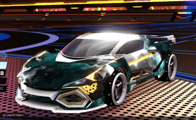 Rocket league R3MX GXT Titanium White design with SPN,Interstellar