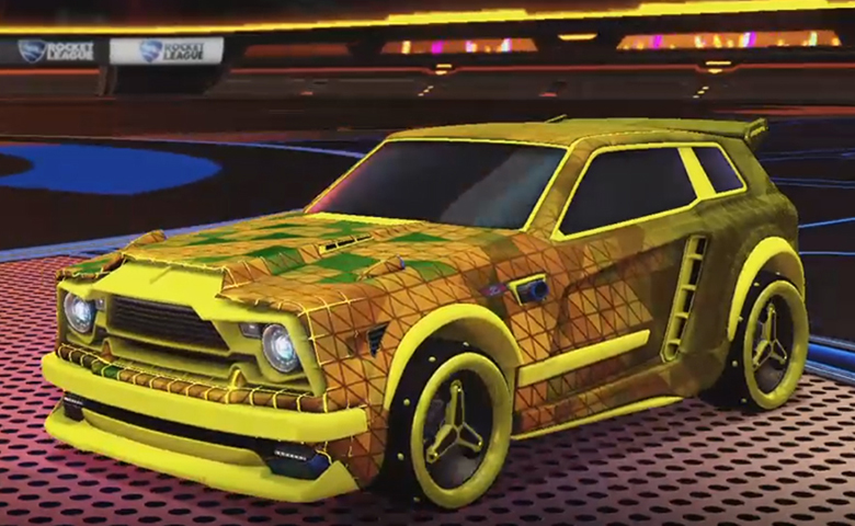 Rocket league Fennec Saffron design with SPN,Trigon