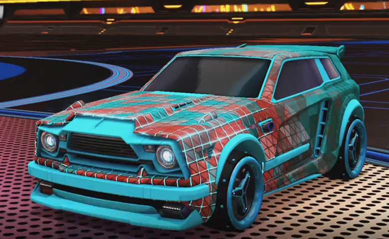 Rocket league Fennec Sky Blue design with SPN,Trigon