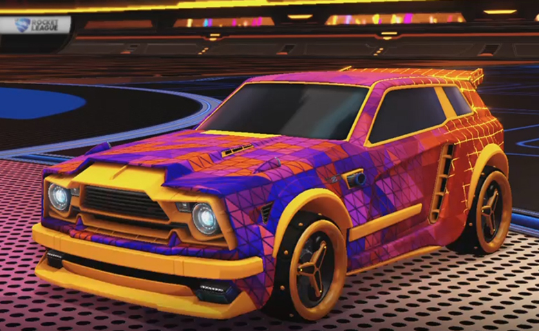 Rocket league Fennec Orange design with SPN,Trigon