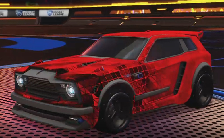 Rocket league Fennec Crimson design with SPN,Trigon