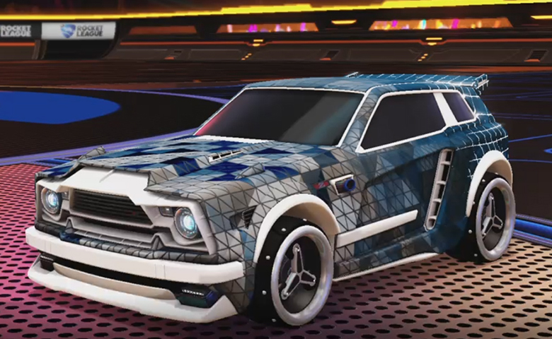 Rocket league Fennec Titanium White design with SPN,Trigon