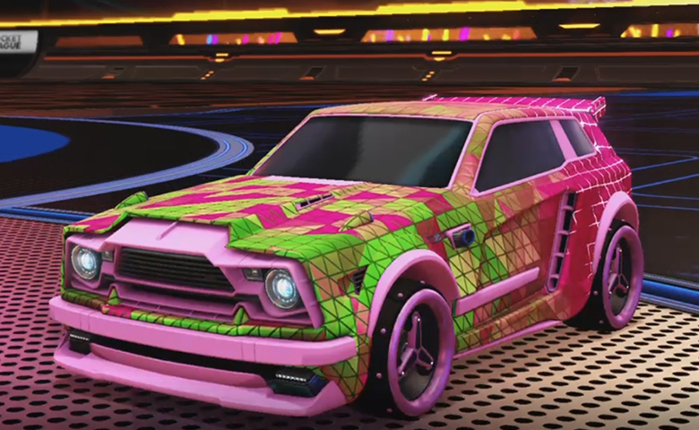 Rocket league Fennec Pink design with SPN,Trigon