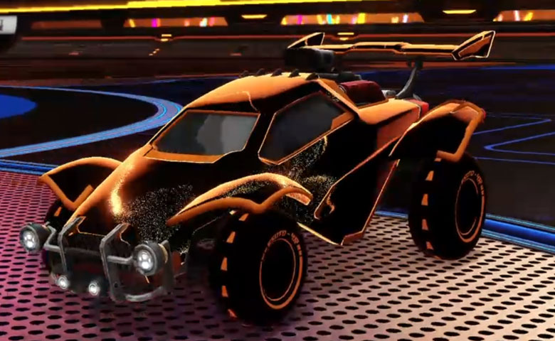 Rocket league Octane Burnt Sienna design with Esoto 4R: Inverted,Stipple Gait