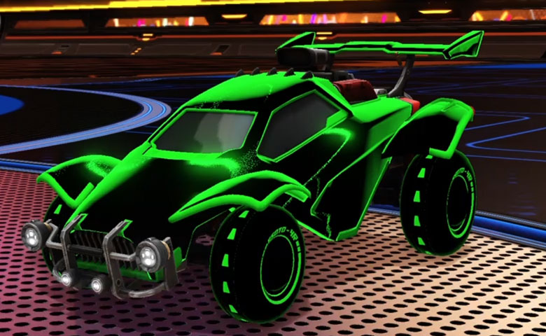 Rocket league Octane Forest Green design with Esoto 4R: Inverted,Stipple Gait