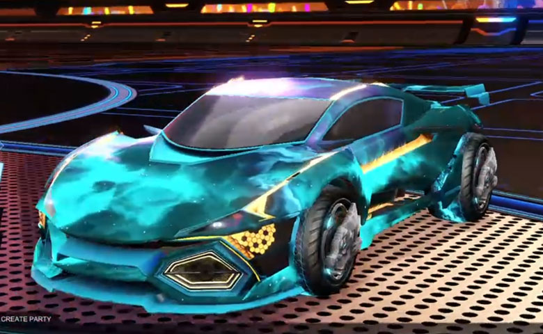 Rocket league R3MX GXT Sky Blue design with Draco,Interstellar