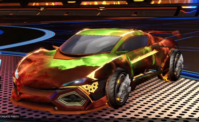 Rocket league R3MX GXT Burnt Sienna design with Draco,Interstellar