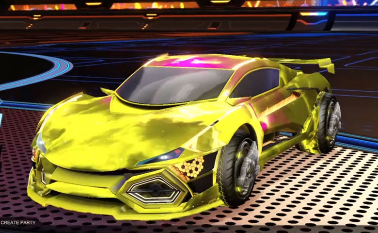 Rocket league R3MX GXT Saffron design with Draco,Interstellar