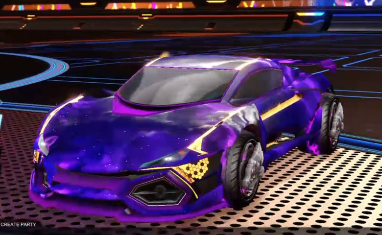 Rocket league R3MX GXT Purple design with Draco,Interstellar