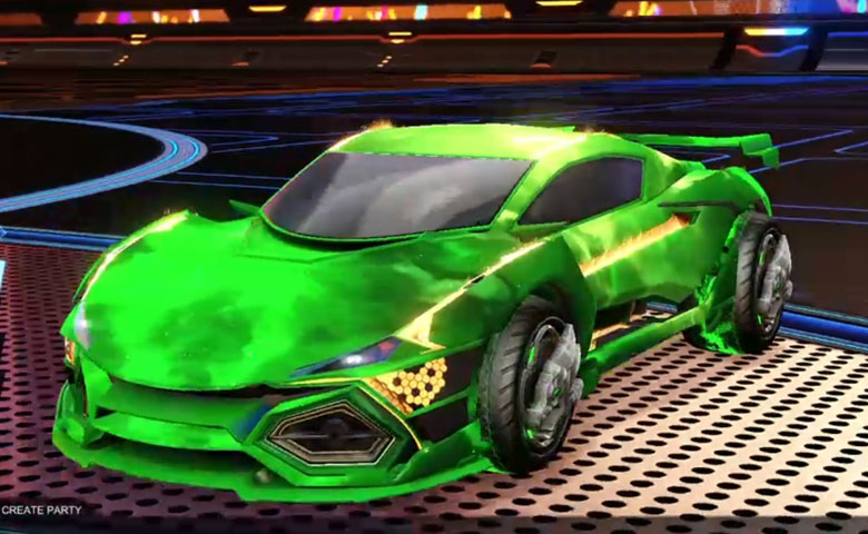 Rocket league R3MX GXT Forest Green design with Draco,Interstellar