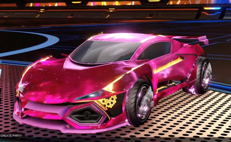 Rocket league R3MX GXT Pink design with Draco,Interstellar