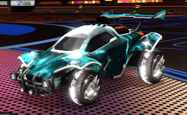 Rocket league Octane Titanium White design with Draco,Interstellar