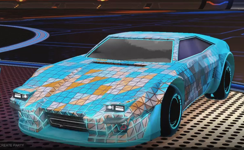 Rocket league Imperator DT5 Sky Blue design with Esoto 4R: Inverted,Trigon