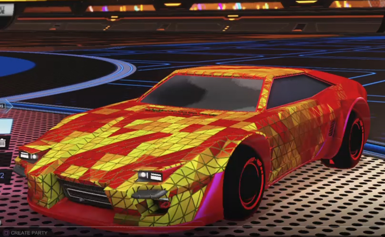 Rocket league Imperator DT5 Crimson design with Esoto 4R: Inverted,Trigon