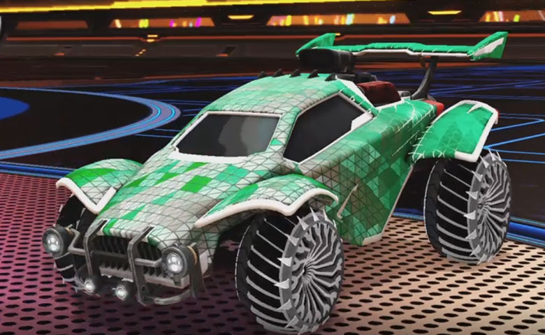 Rocket league Octane Titanium White design with Glaive,Trigon