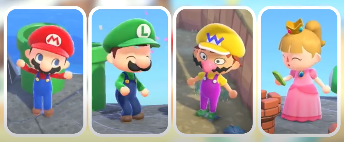 Animal Crossing New Horizons Super Mario Clothing