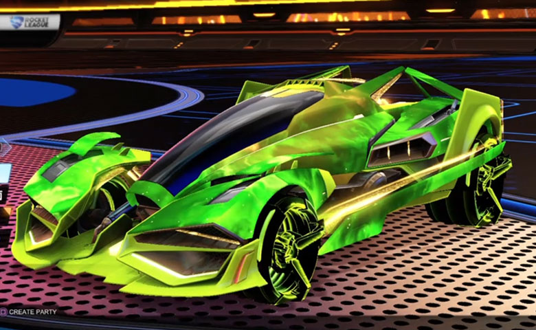 Rocket league Artemis GXT Lime design with CNTCT-1: Infinite,Interstellar