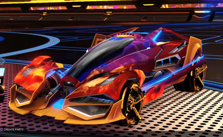 Rocket league Artemis GXT Orange design with CNTCT-1: Infinite,Interstellar