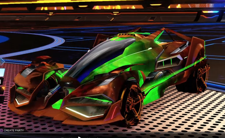 Rocket league Artemis GXT Burnt Sienna design with Burnt Sitenna CNTCT-1: Infinite,Interstellar