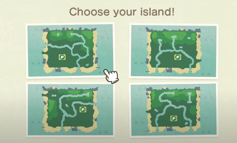 how to choose your island map in ACNH