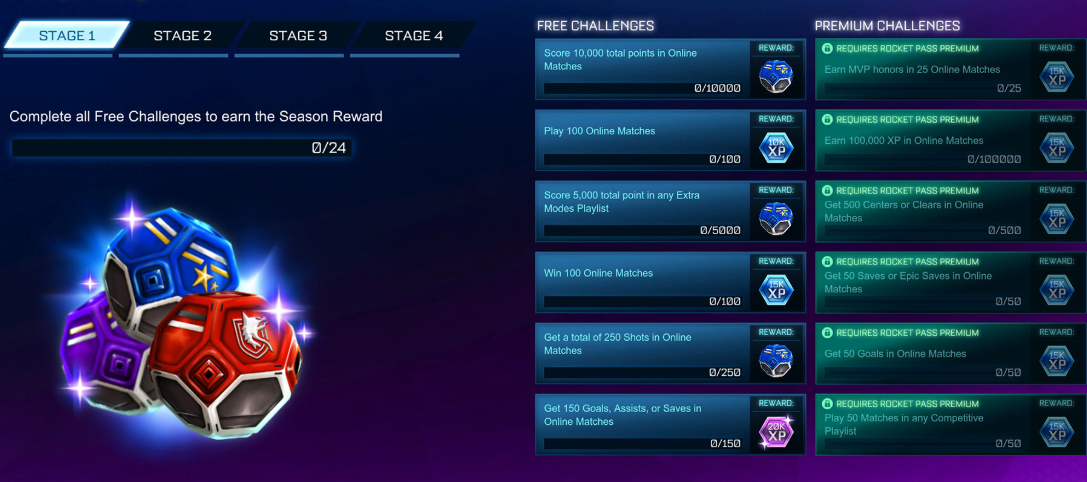 Rocket League Season 2 Challenges