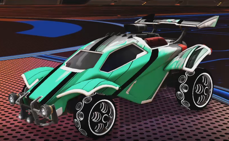 Rocket league Octane Titanium White design with Bravado: Infinite,Exalter