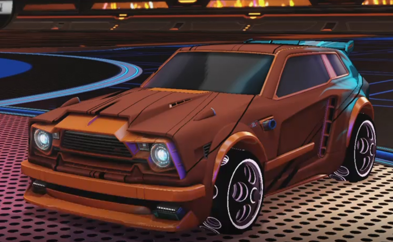 Rocket league Fennec Burnt Sienna design with Bravado: Infinite,Exalter